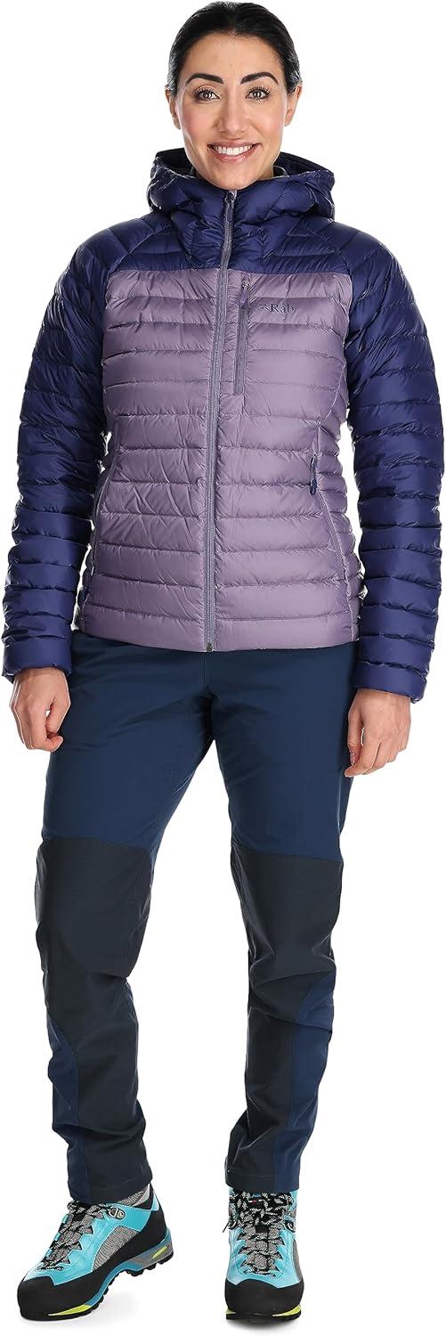 imageRab Womens Microlight Alpine 700Fill Down Hooded Puffer Jacket for Hiking amp SkiingPatriot BluePurple Sage