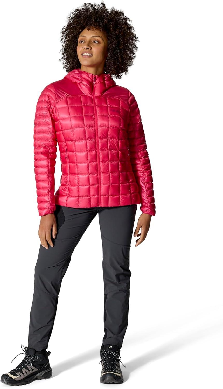 imageRab Womens Mythic Alpine Light Jacket Down Insulated WaterRepellent Windproof Hooded for Hiking Climbing amp CasualWatermelon