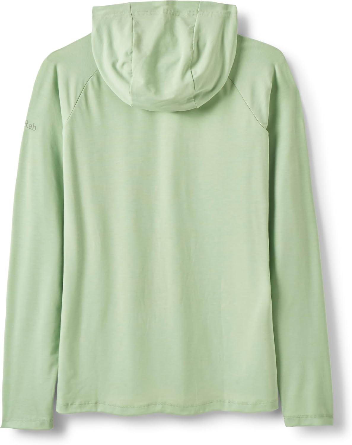 imageRab Womens Rivelin Hoody Lightweight Breathable Hooded Midlayer for Hiking amp ClimbingFig Green