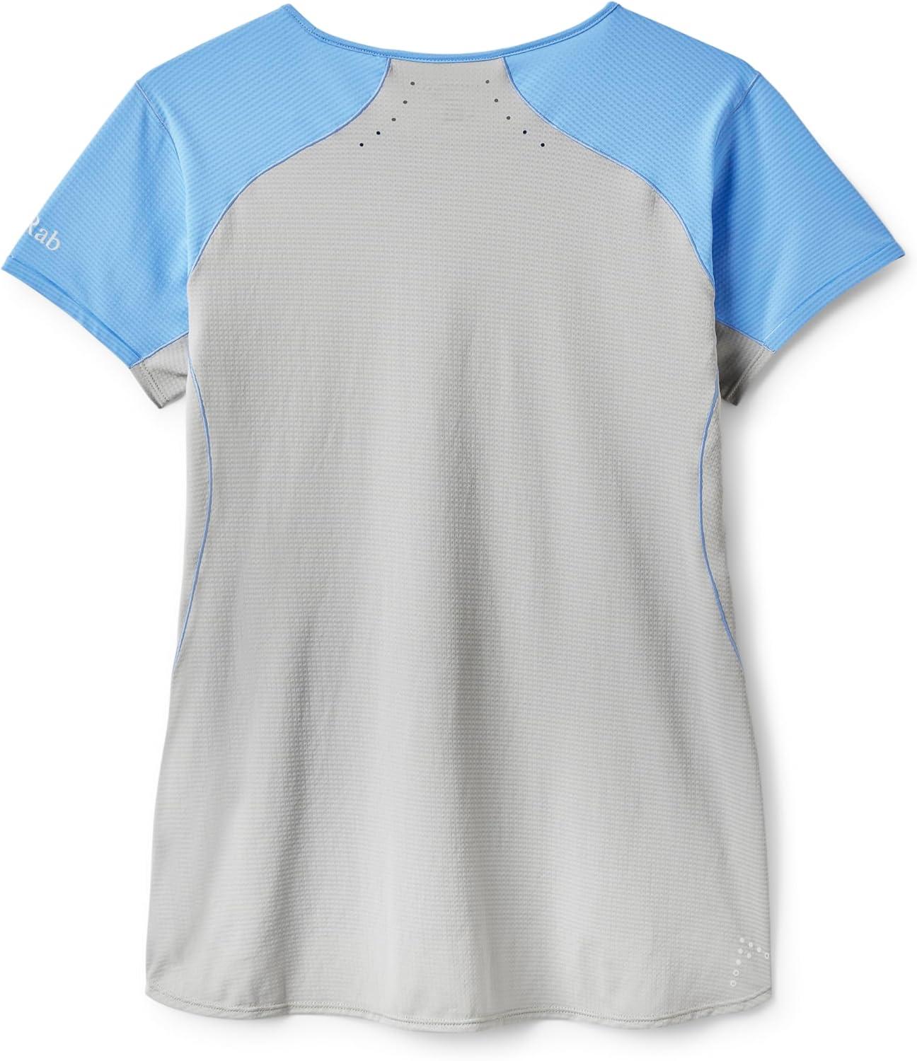 imageRab Womens Sonic Ultra Tee Shirt Lightweight QuickDrying TShirt for Hiking amp Trail RunningBluebirdLight Zinc