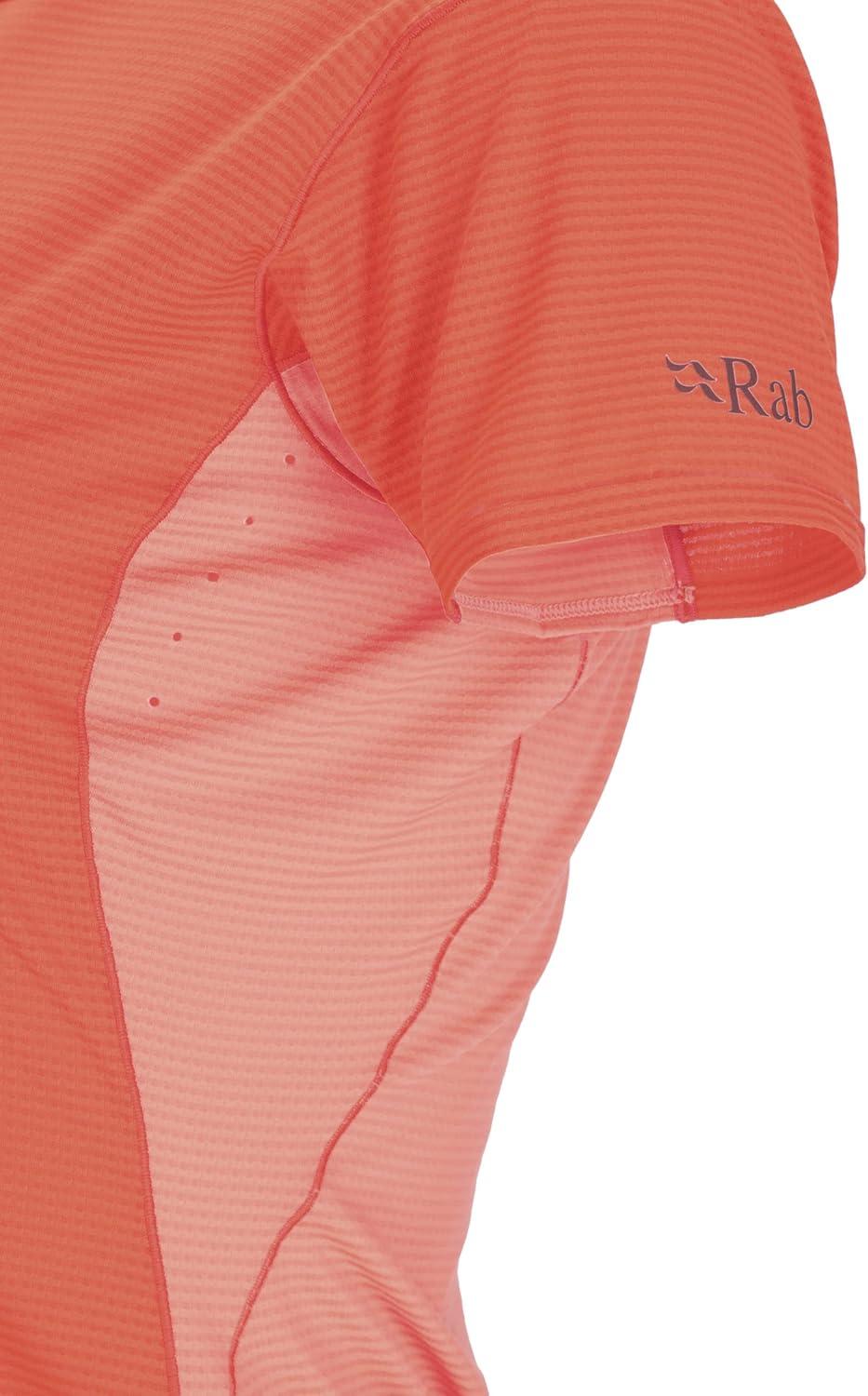 imageRab Womens Sonic Ultra Tee Shirt Lightweight QuickDrying TShirt for Hiking amp Trail RunningRed GrapefruitReef