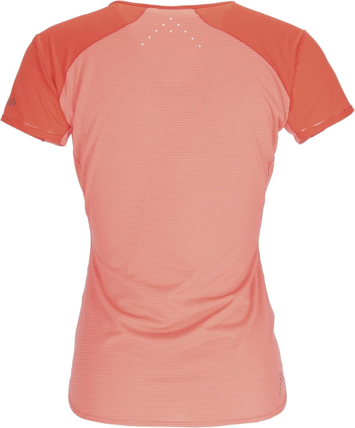 imageRab Womens Sonic Ultra Tee Shirt Lightweight QuickDrying TShirt for Hiking amp Trail RunningRed GrapefruitReef
