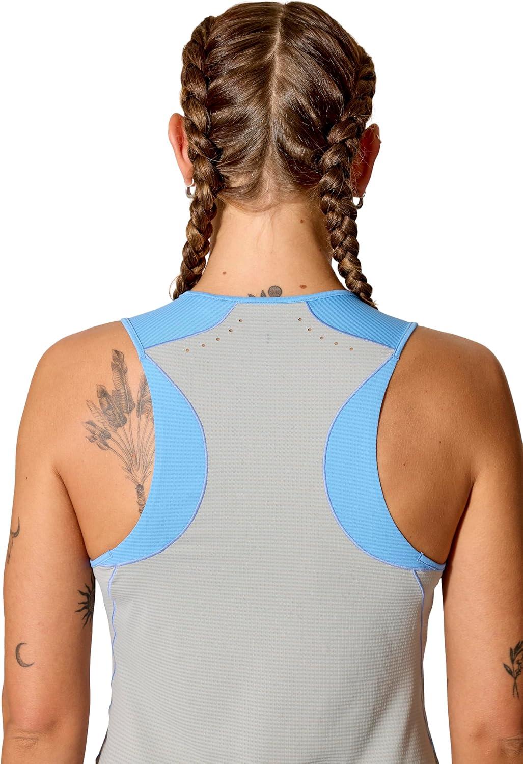 imageRab Womens Sonic Ultra Vest Lightweight QuickDrying Tank Top for Hiking amp Trail RunningBluebirdLight Zinc