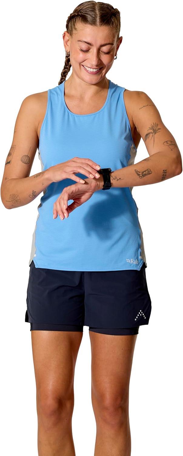imageRab Womens Sonic Ultra Vest Lightweight QuickDrying Tank Top for Hiking amp Trail RunningBluebirdLight Zinc