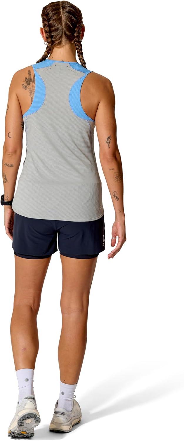 imageRab Womens Sonic Ultra Vest Lightweight QuickDrying Tank Top for Hiking amp Trail RunningBluebirdLight Zinc