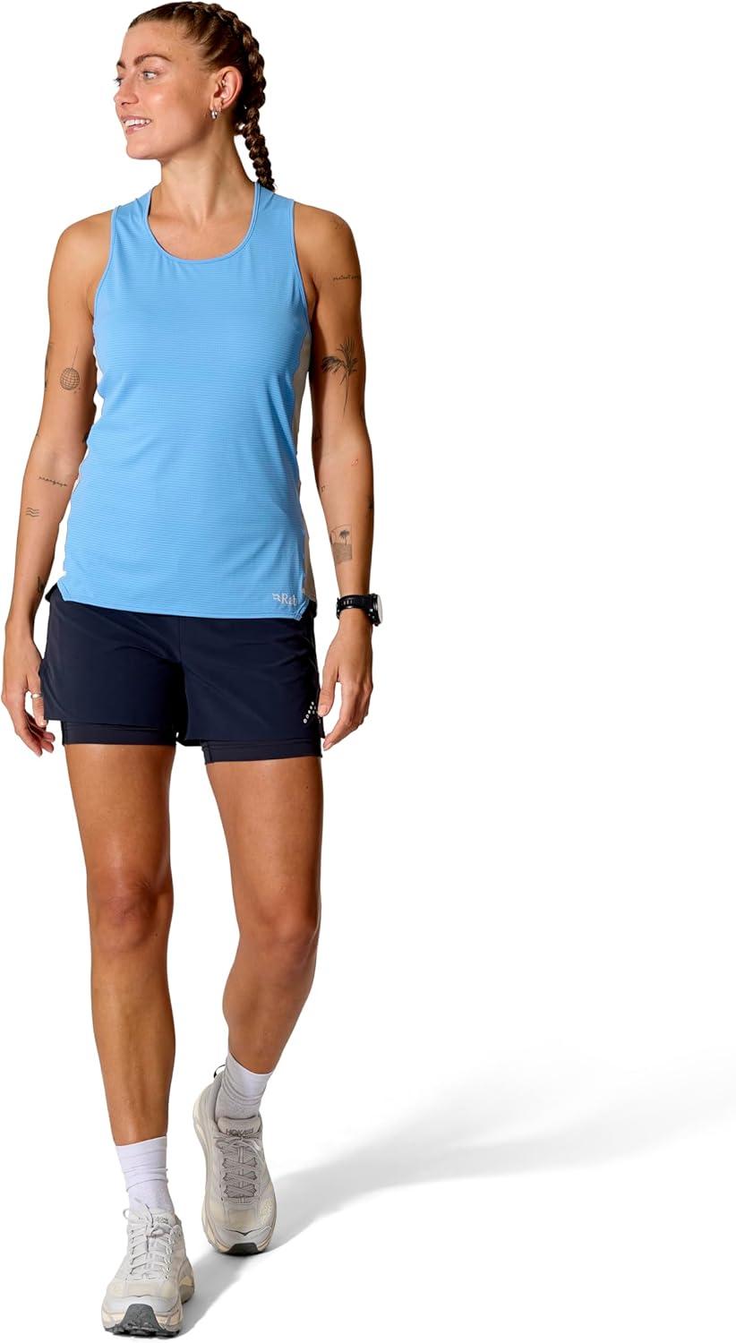 imageRab Womens Sonic Ultra Vest Lightweight QuickDrying Tank Top for Hiking amp Trail RunningBluebirdLight Zinc