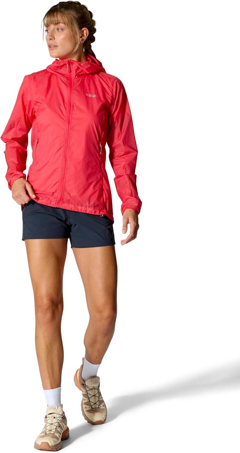 imageRab Womens Vital Hoody Ultralight Windproof Shell Jacket for Hiking Trail Running amp ClimbingHibiscus