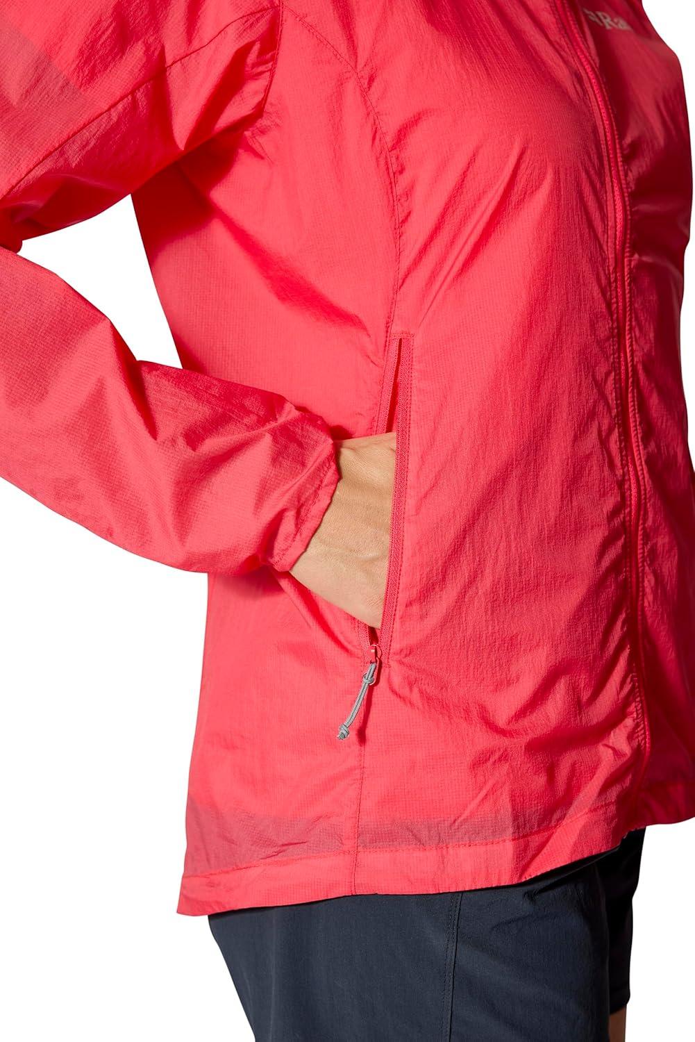 imageRab Womens Vital Hoody Ultralight Windproof Shell Jacket for Hiking Trail Running amp ClimbingHibiscus