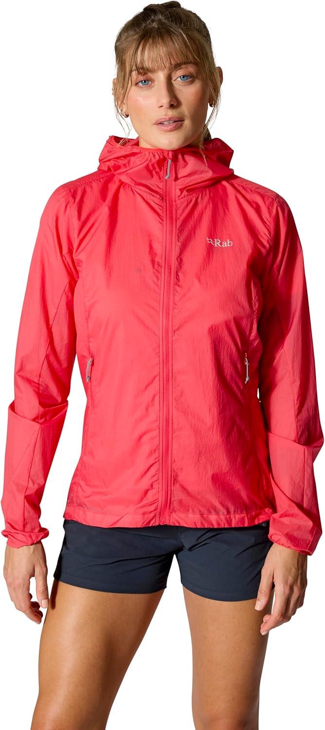 imageRab Womens Vital Hoody Ultralight Windproof Shell Jacket for Hiking Trail Running amp ClimbingHibiscus