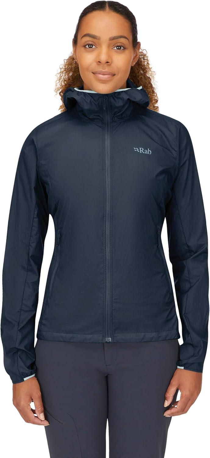 imageRab Womens Vital Hoody Ultralight Windproof Shell Jacket for Hiking Trail Running amp ClimbingTempest Blue