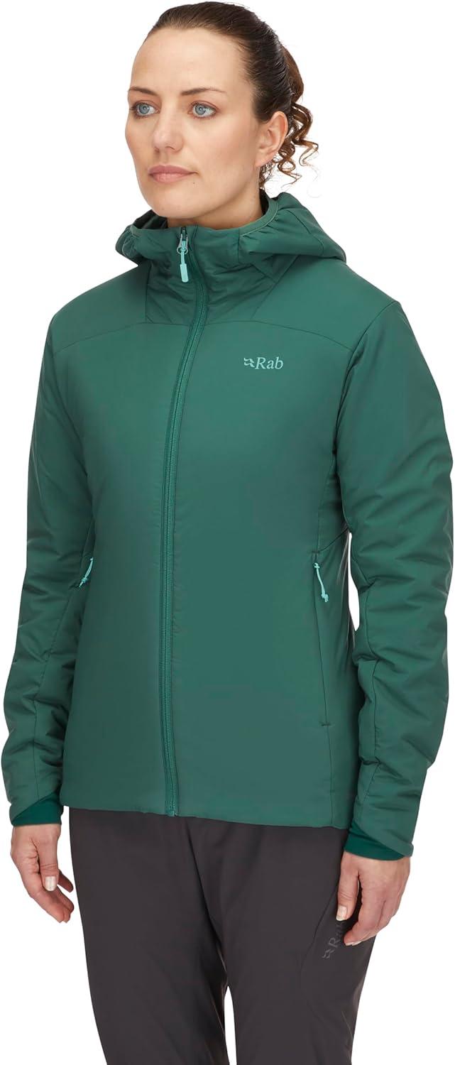 imageRab Womens Xenair Alpine Light Hooded Insulated Jacket for Hiking amp MountaineeringGreen Slate