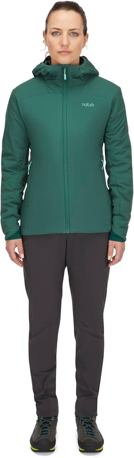 imageRab Womens Xenair Alpine Light Hooded Insulated Jacket for Hiking amp MountaineeringGreen Slate