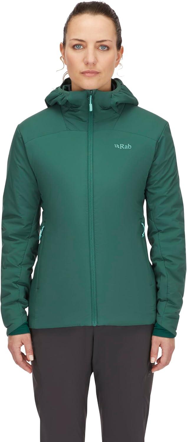 imageRab Womens Xenair Alpine Light Hooded Insulated Jacket for Hiking amp MountaineeringGreen Slate