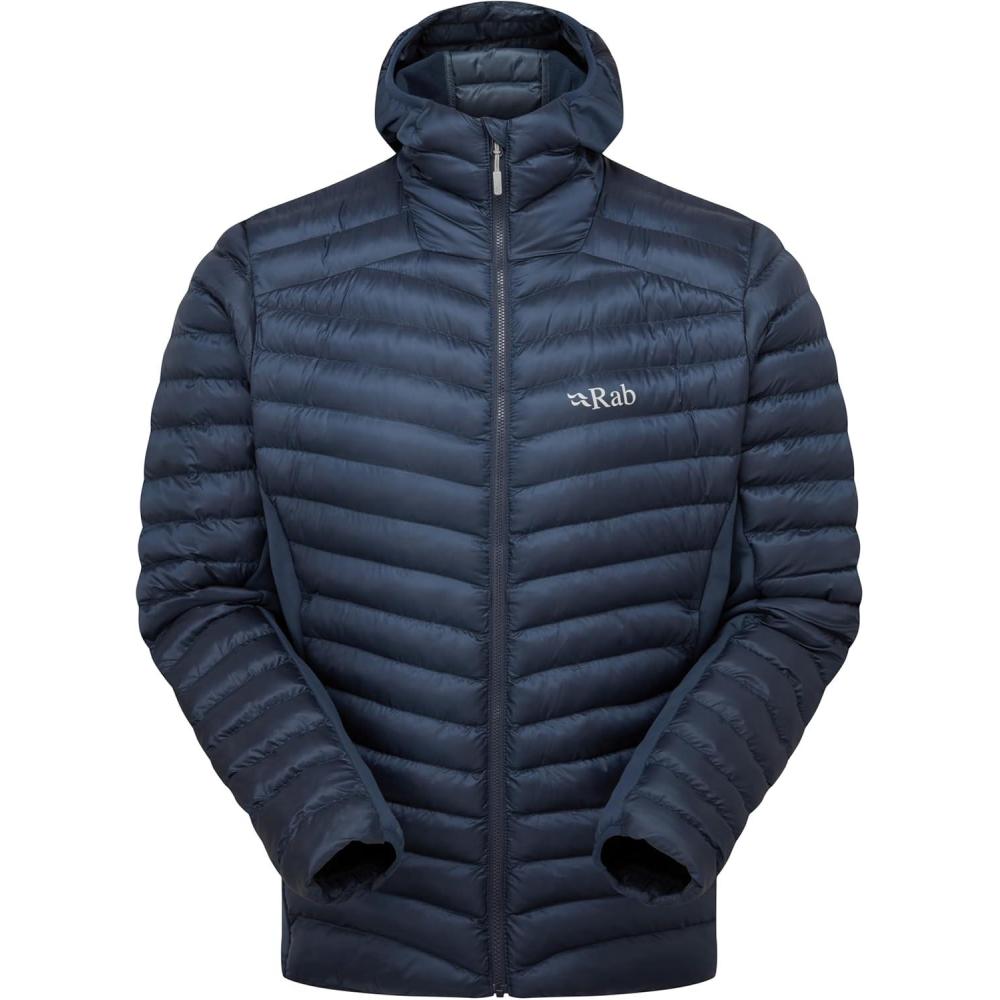 imageRab Mens Cirrus Flex Hoodie Jacket Lightweight Insulated Puffer Coat for HikingTempest Blue
