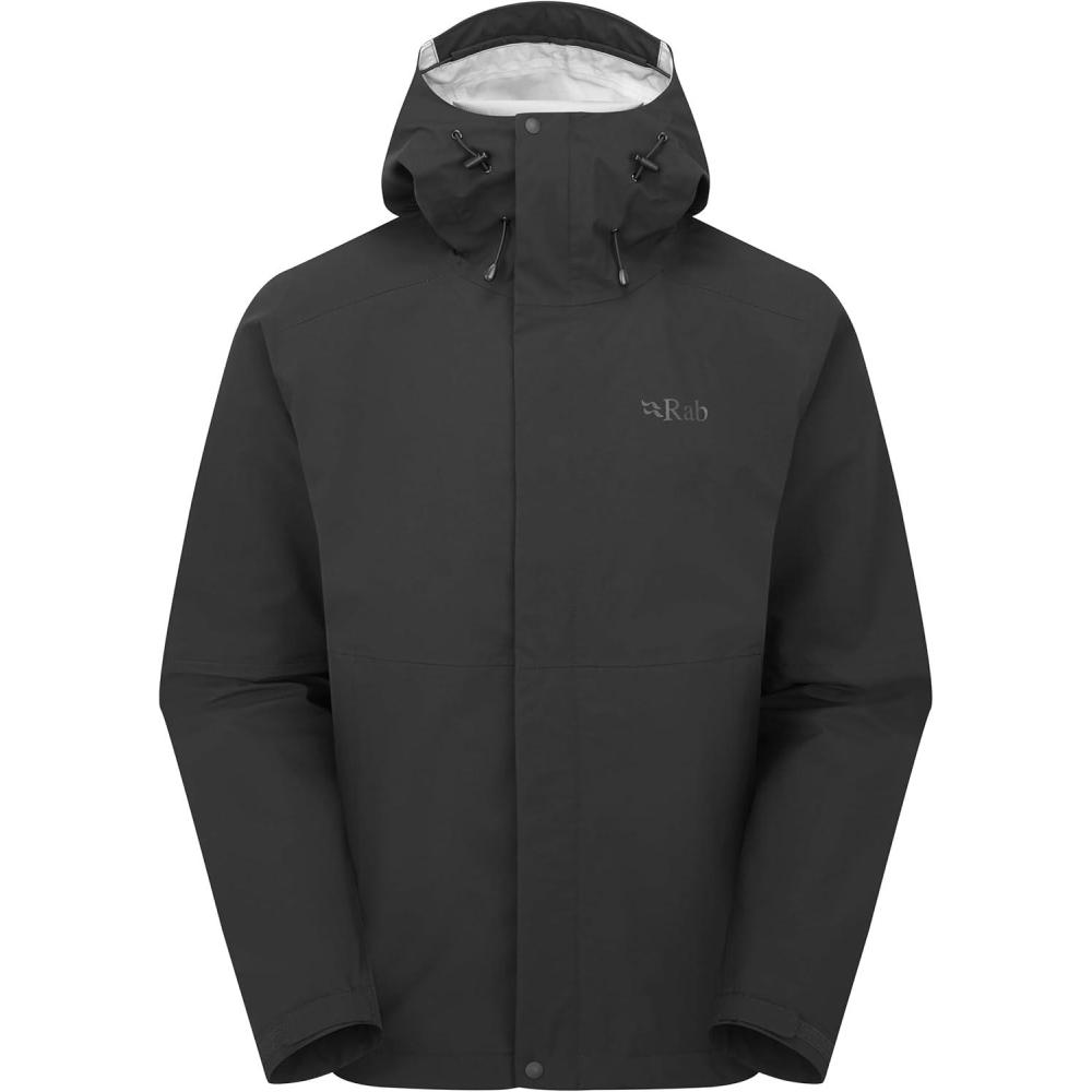 imageRab Mens Firewall Jacket  Lightweight Waterproof Hooded Coat for Climbing amp HikingBlack