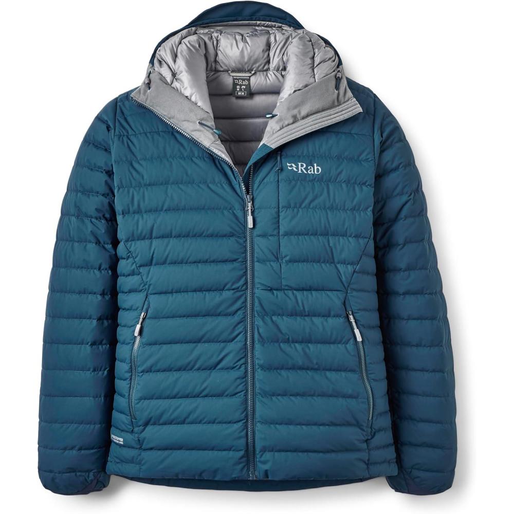 imageRab Mens Microlight Windstopper Hoody  GTX Windproof GoreTex Down Jacket for Skiing amp ClimbingTempest Blue
