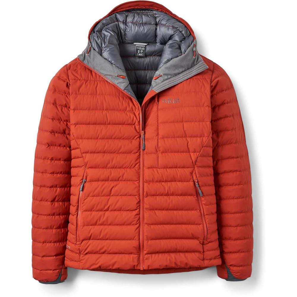 imageRab Mens Microlight Windstopper Hoody  GTX Windproof GoreTex Down Jacket for Skiing amp ClimbingTuscan Red