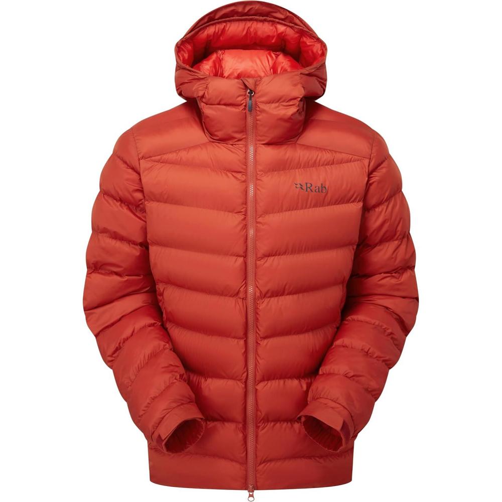 imageRab Mens Nebitron Pro Hooded Jacket Lightweight amp Insulated for Hiking amp MountainTuscan Red