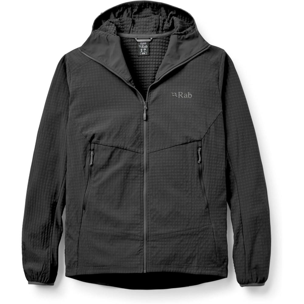 imageRab Mens Quantra Pro Hoody  Breathable Fleece Jacket for Hiking Climbing amp SkiingBlack