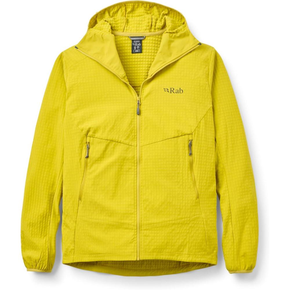 imageRab Mens Quantra Pro Hoody Breathable Fleece Jacket for Hiking Climbing amp SkiingDark Pollen
