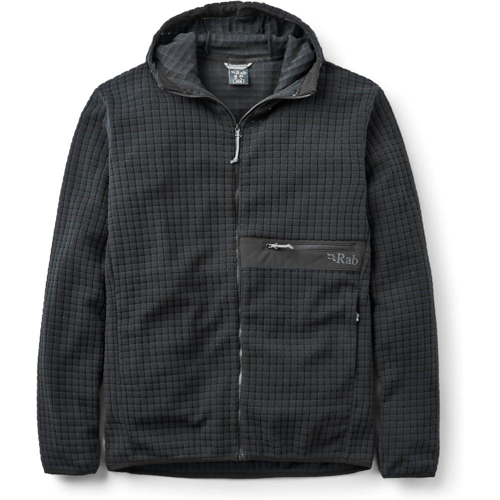 imageRab Mens Ramshaw Hoody Lightweight Fleece Jacket for Hiking amp ClimbingBlack
