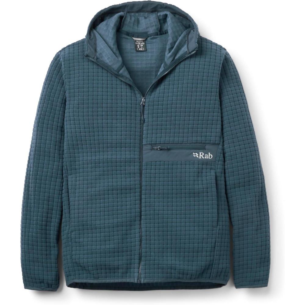 imageRab Mens Ramshaw Hoody  Lightweight Fleece Jacket for Hiking amp ClimbingTempest Blue