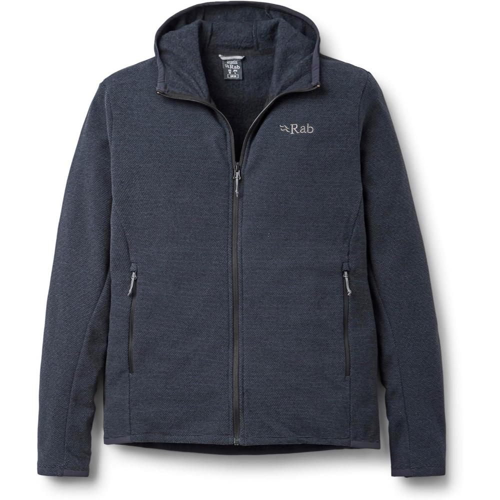 imageRab Mens Stavel Hoody Warm Midweight Fleece Jacket for Hiking Climbing amp SkiingBeluga