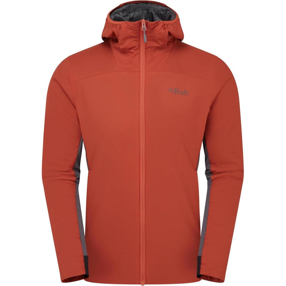 imageRab Mens Xenair Alpine Flex Jacket  Hooded Synthetic Insulated Coat for Hiking amp MountaineeringTuscan Red