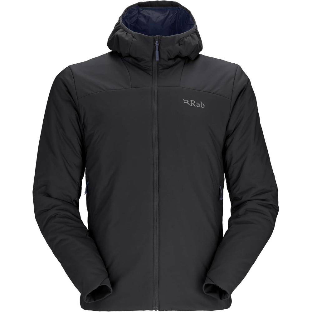 imageRab Mens Xenair Alpine Light Hooded Insulated Jacket for Hiking amp MountaineeringEbony