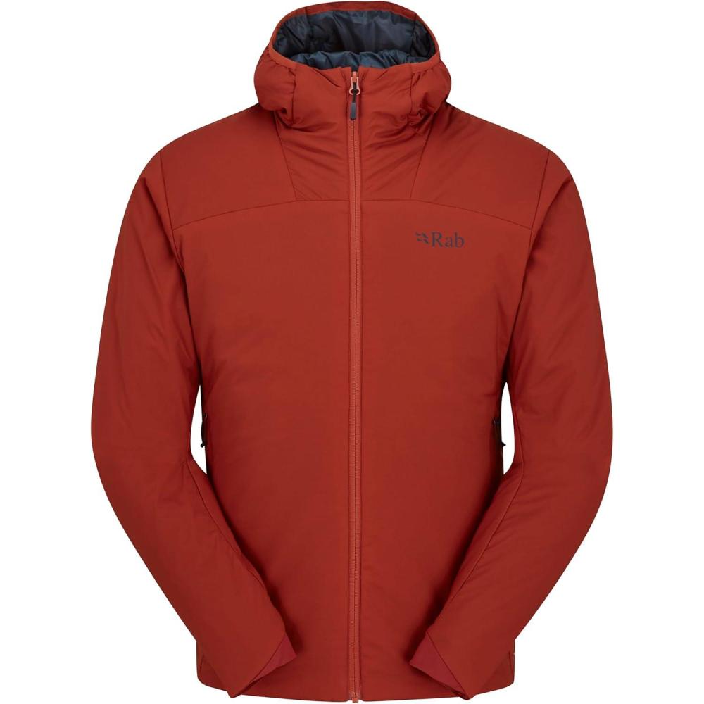 imageRab Mens Xenair Alpine Light Hooded Insulated Jacket for Hiking amp MountaineeringTuscan Red
