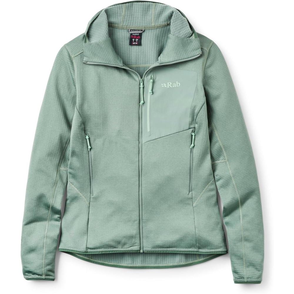 imageRab Womens Ascendor Light Hoody  Fleece Jacket for Climbing Skiing amp MountaineeringDark Fig Green