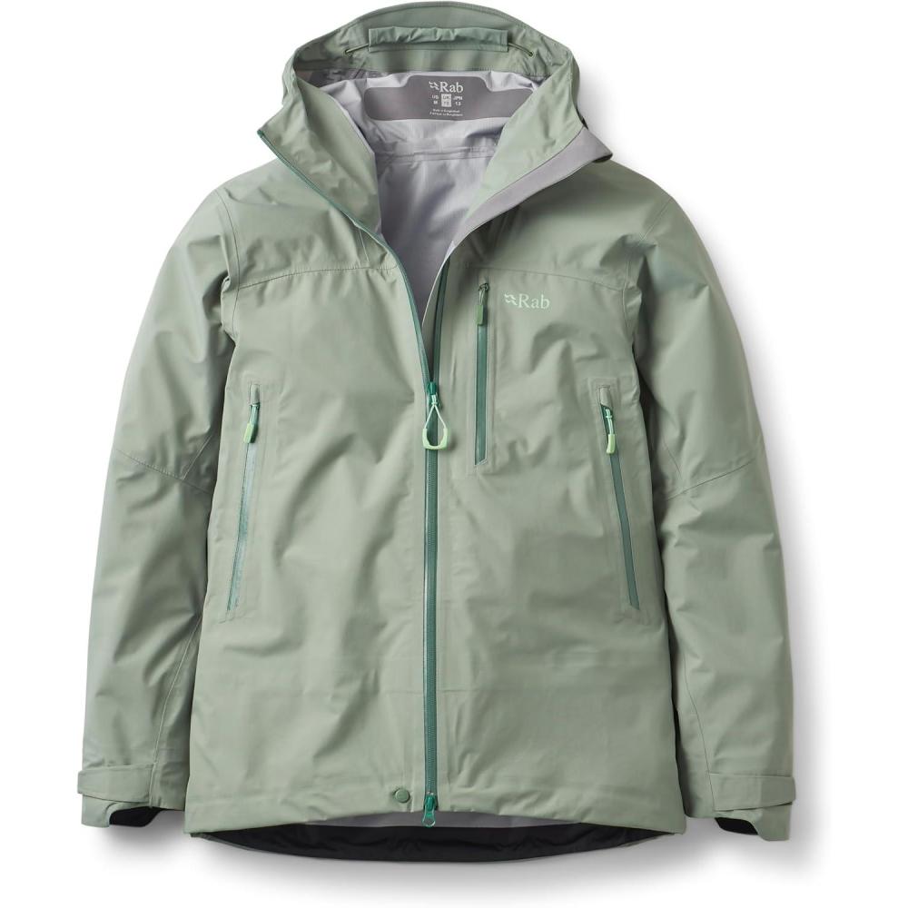 imageRab Womens Firewall Mountain Jacket  Lightweight Waterproof Hooded Coat for Climbing amp HikingDark Fig Green