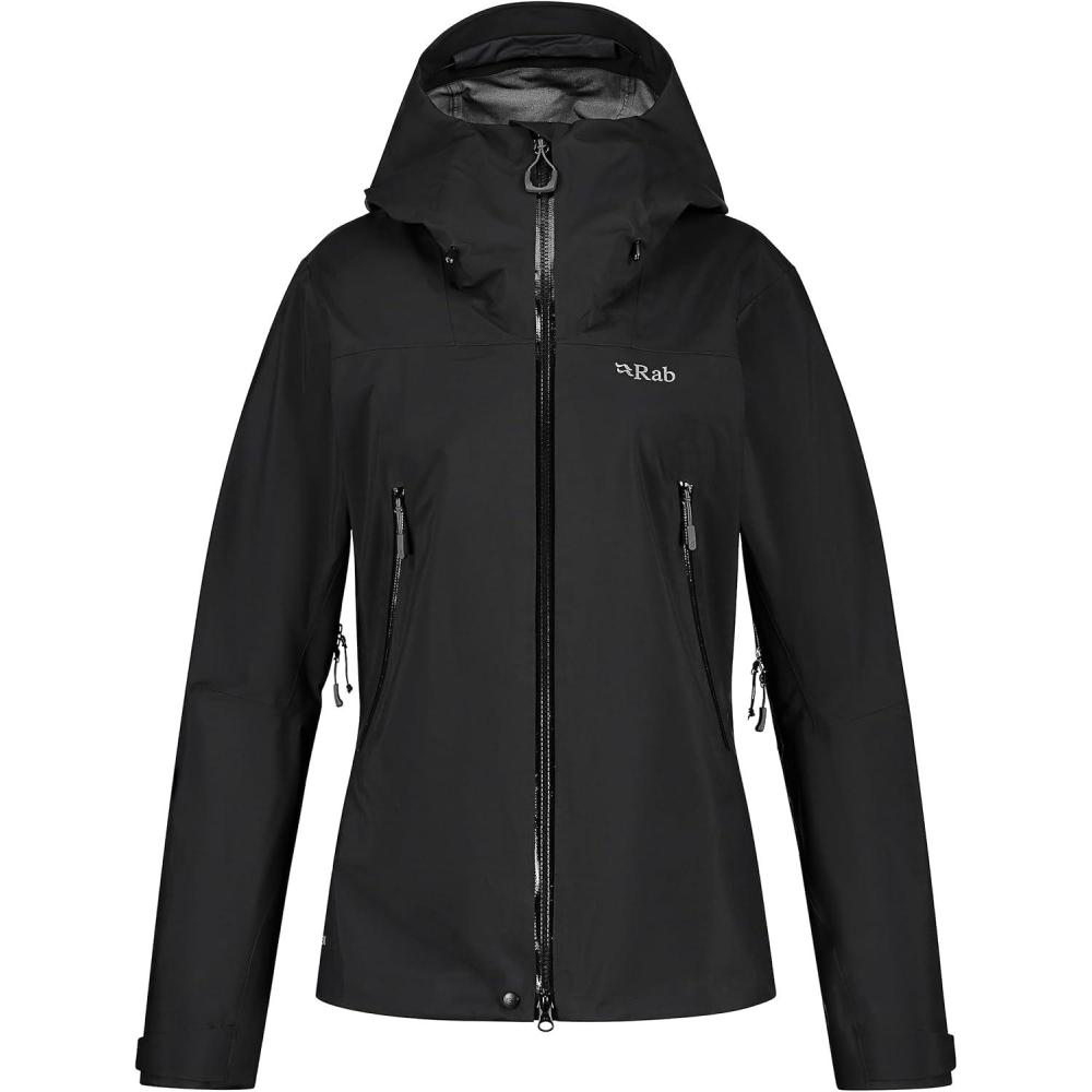 imageRab Womens Kangri GTX Jacket Waterproof Breathable GORETEX Shell for Hiking Climbing amp MountaineeringBlackBlack