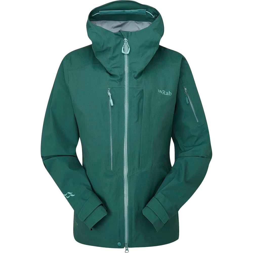 imageRab Womens Khroma Kinetic Jacket Waterproof Breathable Coat for Skiing amp MountaineeringGreen Slate