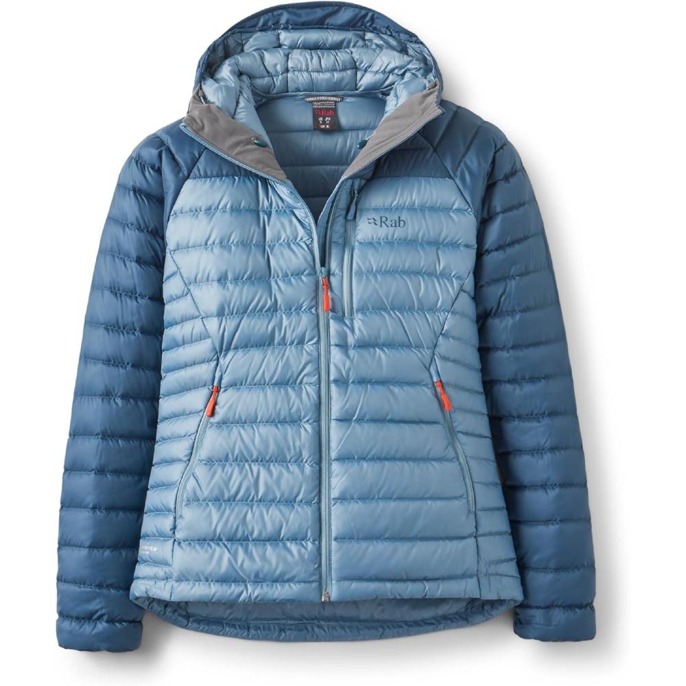 imageRab Womens Microlight Alpine 700Fill Down Hooded Puffer Jacket for Hiking amp SkiingOrion BlueCitadel
