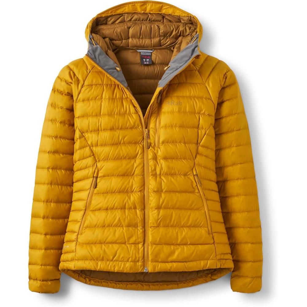 imageRab Womens Microlight Alpine 700Fill Down Hooded Puffer Jacket for Hiking amp SkiingSahara