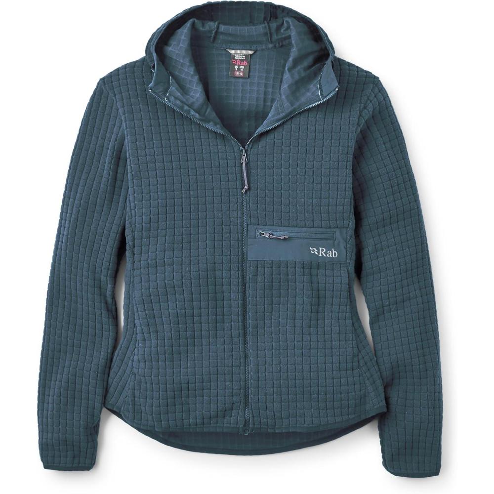 imageRab Womens Ramshaw Hoody Lightweight Fleece Jacket for Hiking amp ClimbingTempest Blue