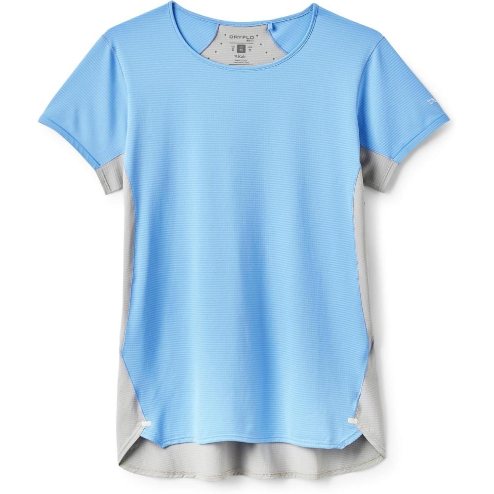 imageRab Womens Sonic Ultra Tee Shirt  Lightweight QuickDrying TShirt for Hiking amp Trail RunningBluebirdLight Zinc