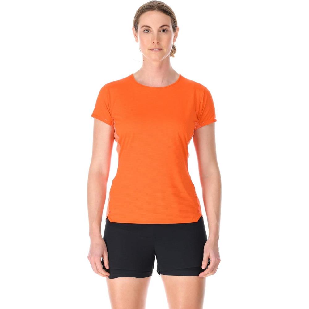 imageRab Womens Sonic Ultra Tee Shirt Lightweight QuickDrying TShirt for Hiking amp Trail RunningRed GrapefruitReef