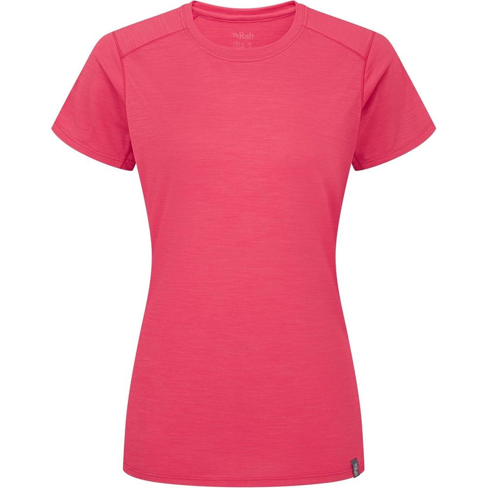 imageRab Womens Syncrino Base Tee Shirt ShortSleeve Merino Wool TShirt for Skiing Hiking amp ClimbingWatermelon