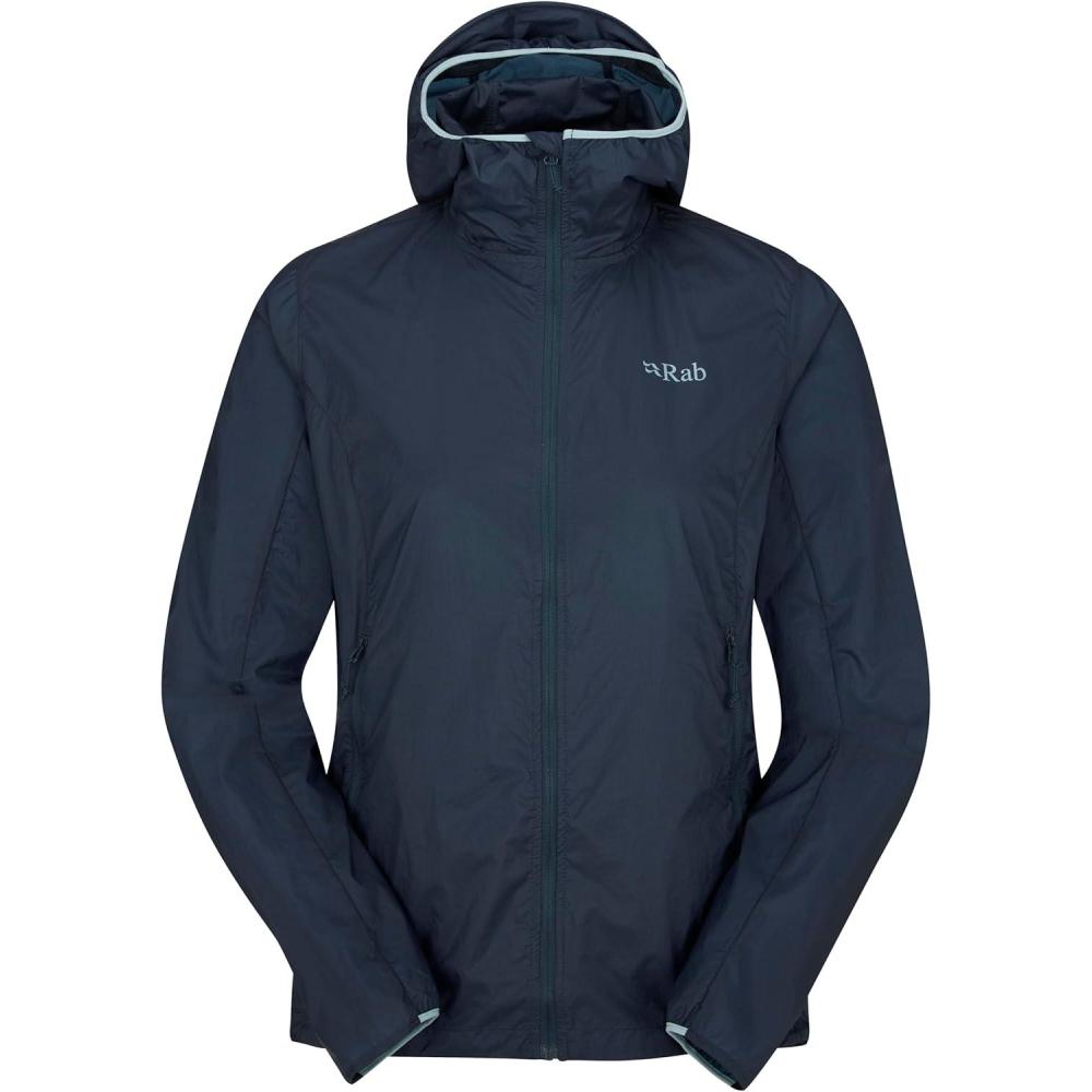 imageRab Womens Vital Hoody Ultralight Windproof Shell Jacket for Hiking Trail Running amp ClimbingTempest Blue