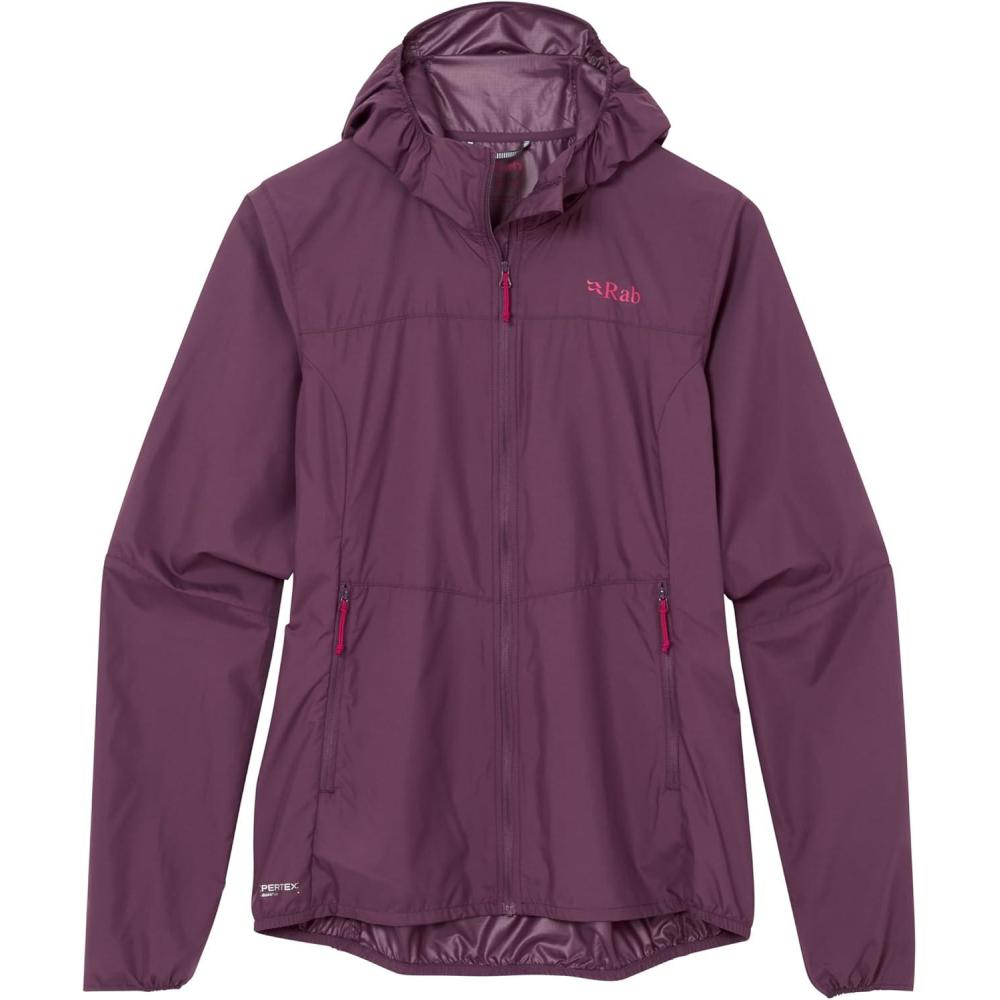 imageRab Womens Windgather Hoody Ultralight Windproof Shell Jacket for Hiking Trail Running amp ClimbingMulberry