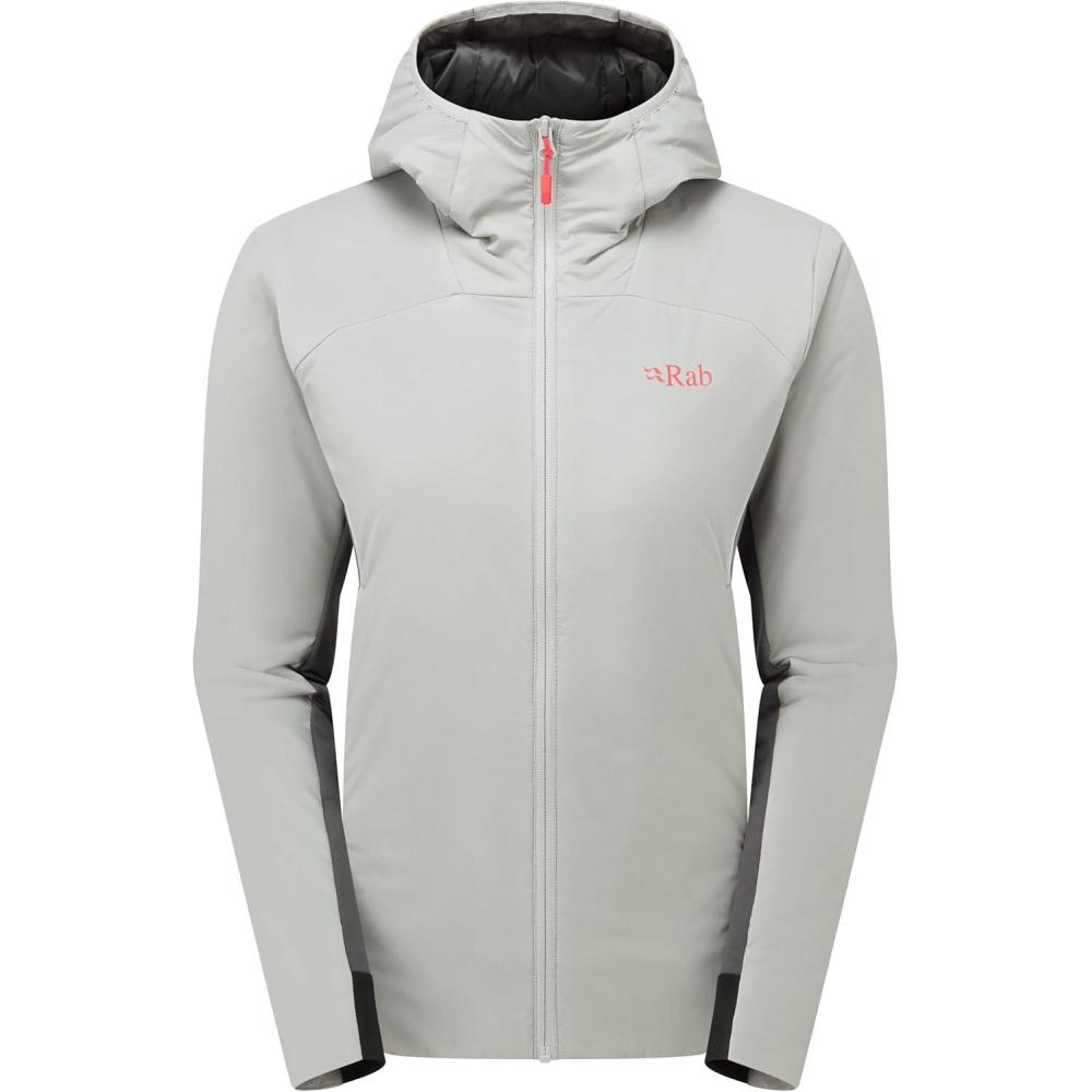 imageRab Womens Xenair Alpine Flex Jacket Hooded Synthetic Insulated Coat for Hiking amp MountaineeringLight Zinc