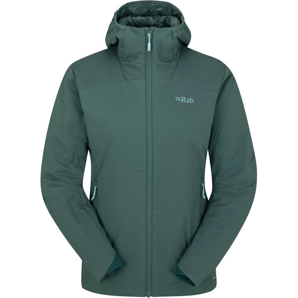 imageRab Womens Xenair Alpine Light Hooded Insulated Jacket for Hiking amp MountaineeringGreen Slate