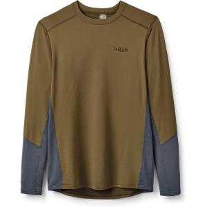 RAB Men’s Conduit Crew Lightweight Breathable Fleece for Hiking, Climbing, & Skiing(Oak)