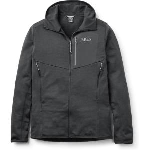 Rab Men’s Ascendor Hoody – Fleece Full-Zip Jacket for Climbing, Skiing, & Mountaineering(Black)