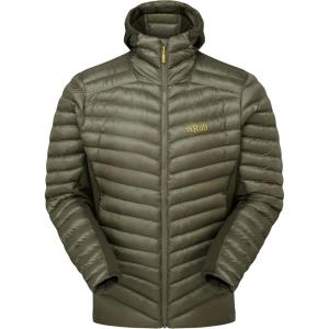 Rab Men’s Cirrus Flex Hoodie Jacket, Lightweight Insulated Puffer Coat for Hiking(Light Khaki/Army)