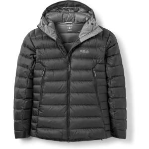 Rab Men’s Electron Pro 800-Fill Down Hooded Jacket for Climbing & Mountaineering(Black/Black)