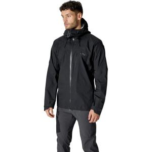 Rab Men’s Firewall Alpine Jacket – Ultralight Waterproof Hooded Coat for Climbing & Hiking(Black)