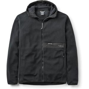 Rab Men’s Ramshaw Hoody – Lightweight Fleece Jacket for Hiking & Climbing(Black)